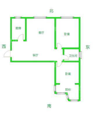 御宇国际四期2室2厅1卫90㎡