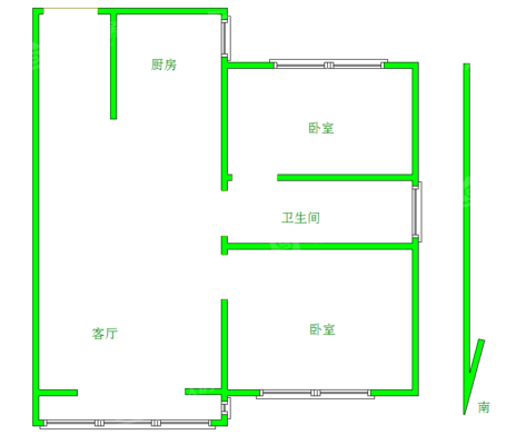 碧桂园江山樾2室2厅1卫89㎡