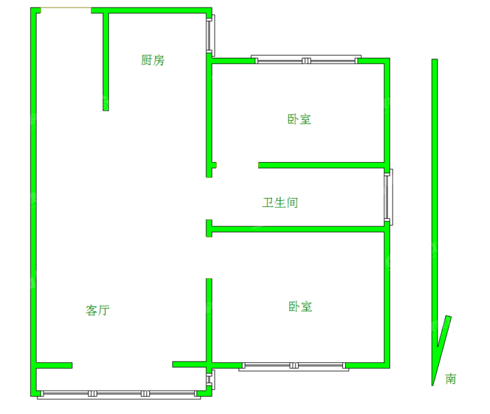 碧桂园江山樾2室2厅1卫89㎡