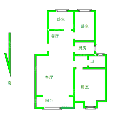 世纪福邸3室2厅1卫105㎡