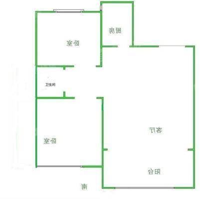 荣盛花语城2室1厅1卫87㎡