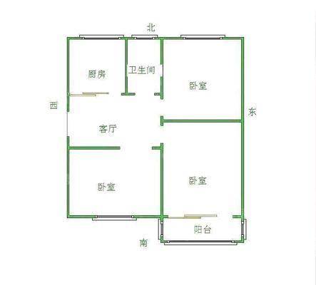 电厂宿舍3室1厅1卫77㎡