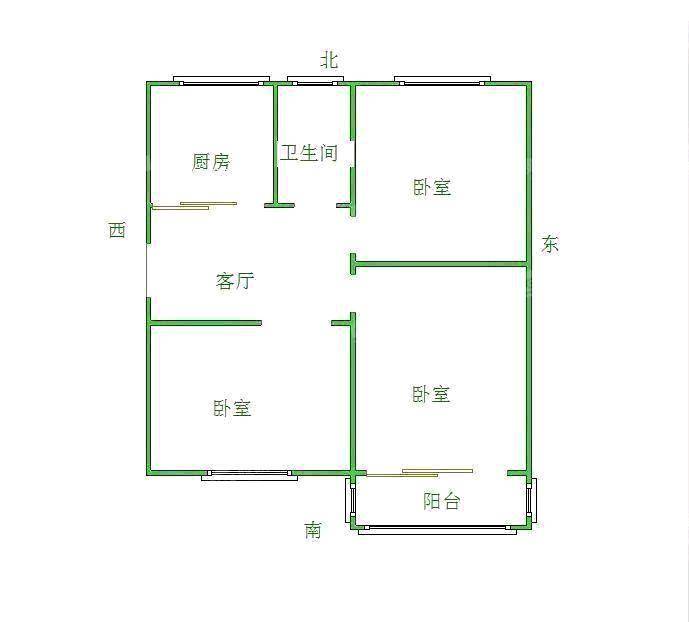 电厂宿舍3室1厅1卫77㎡