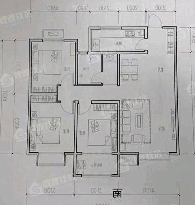 世纪福邸3室2厅1卫117㎡