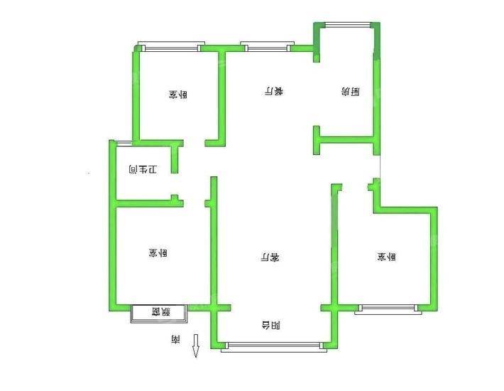 保利花园3室2厅1卫123㎡