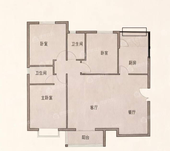 万泰丽景西区3室2厅2卫131㎡