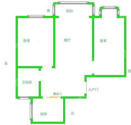 嘉禾一方二期2室2厅1卫98㎡