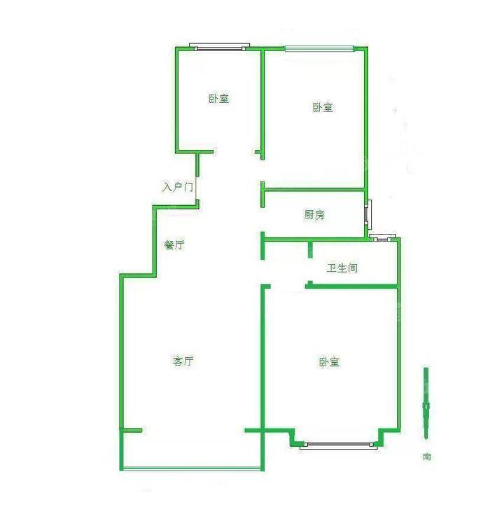 沧铁嘉苑3室2厅1卫88㎡