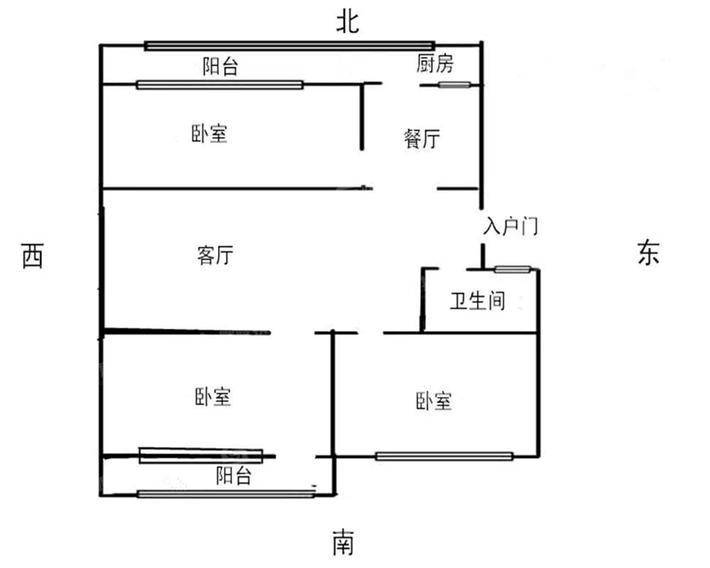 供电公司南院小区3室2厅1卫114㎡