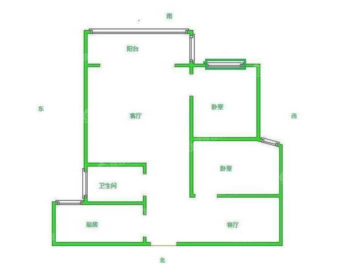 禧福荷堂C区2室2厅1卫81㎡