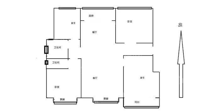 孔雀城B区4室2厅2卫163㎡