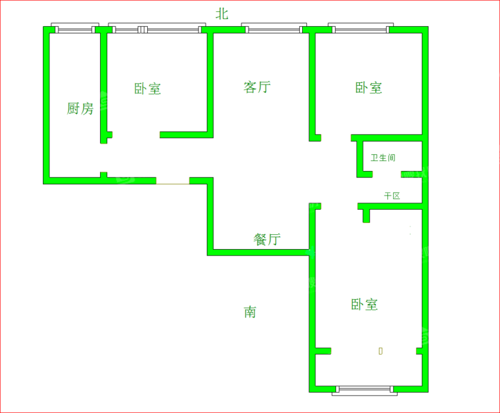 通翔园3室2厅2卫143㎡