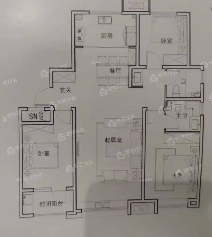 大运河新村（安运佳苑）3室2厅2卫123㎡
