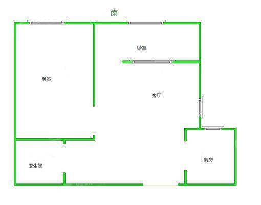 三里家园2室1厅1卫67㎡