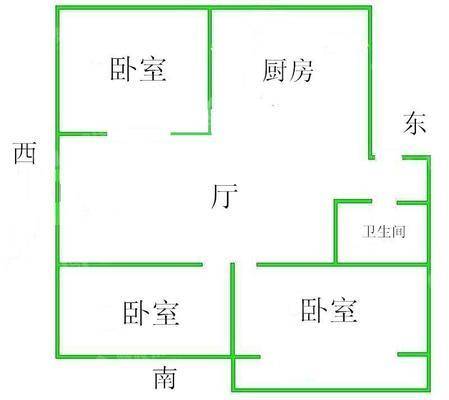 朝阳北区3室1厅1卫91㎡