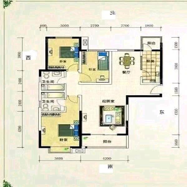 贻成御景国际3室2厅2卫138㎡