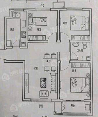流津时代南区（9）3室2厅1卫107㎡