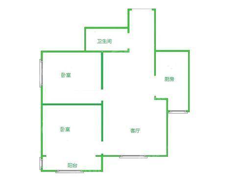 御河新城东区2室2厅1卫85㎡