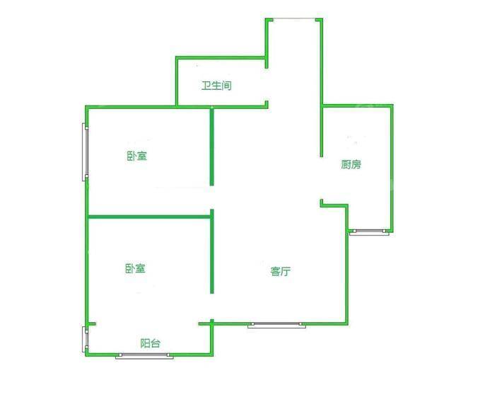 御河新城东区2室2厅1卫85㎡