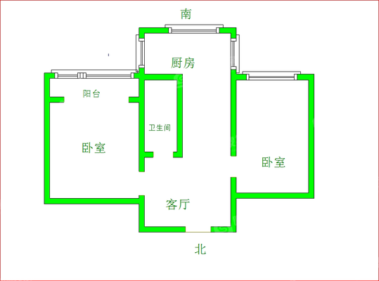 东环小区2室2厅1卫68㎡
