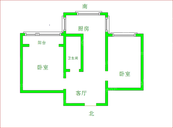 东环小区2室2厅1卫68㎡