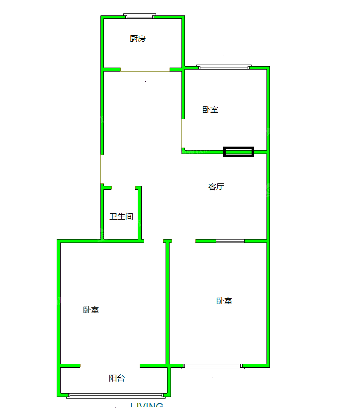 金阳小区3室1厅1卫107㎡