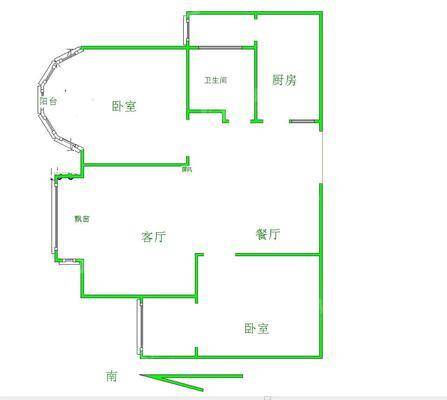 贻成御景国际2室2厅1卫99㎡