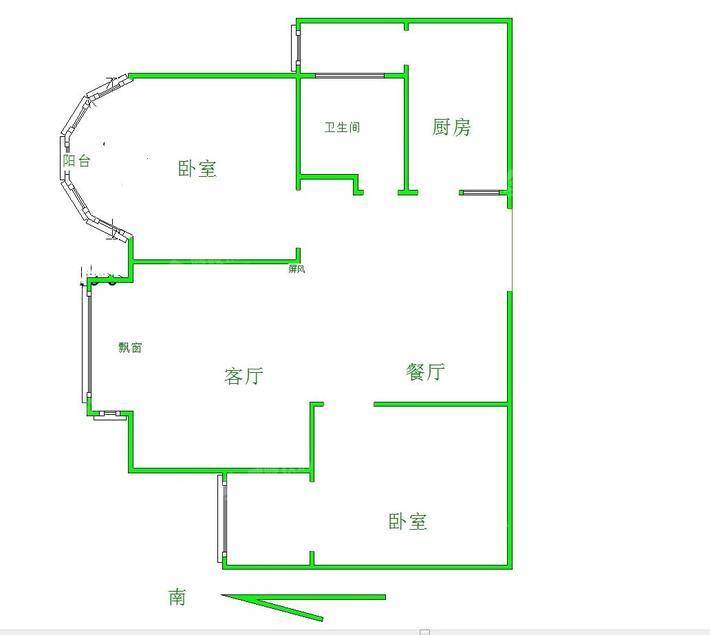 贻成御景国际2室2厅1卫99㎡