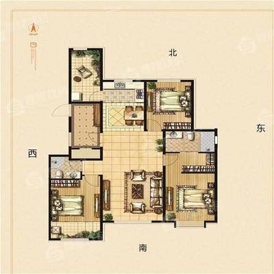 天成熙园三期3室2厅2卫125㎡