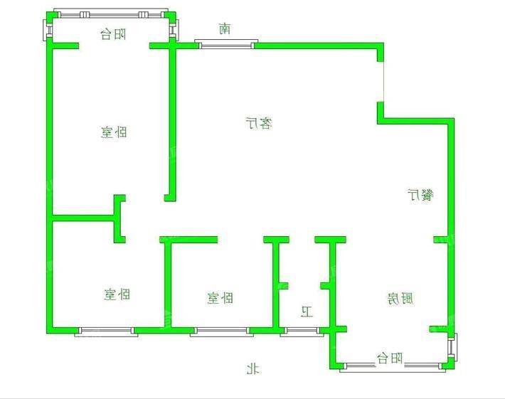 禧福荷堂C区3室2厅1卫109㎡