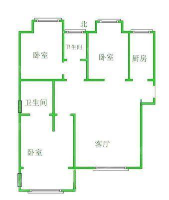 荣盛香堤荣府3室2厅1卫100㎡