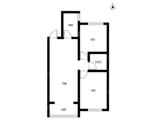 颐和君悦府2室2厅1卫91㎡
