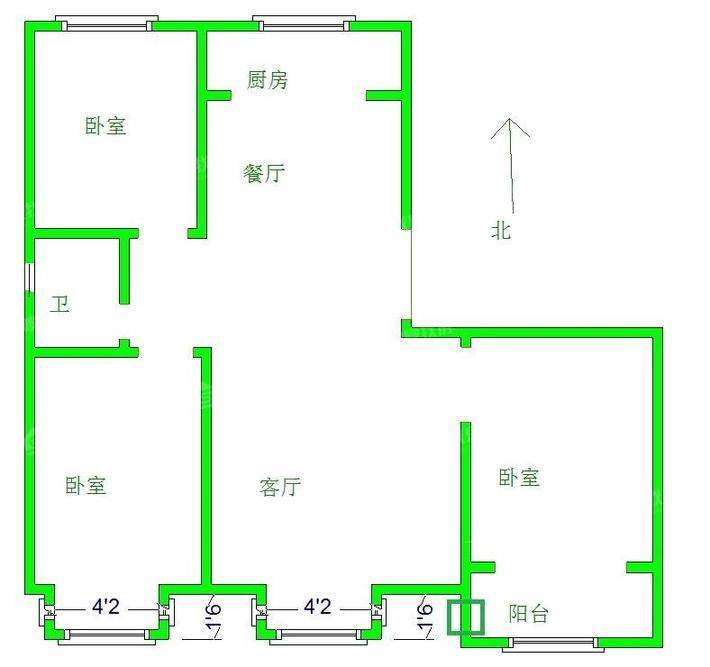 弘仁里3室2厅1卫106㎡