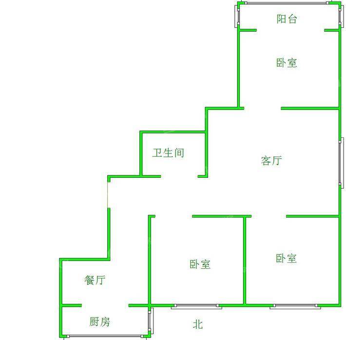 百合世嘉3室2厅1卫111㎡
