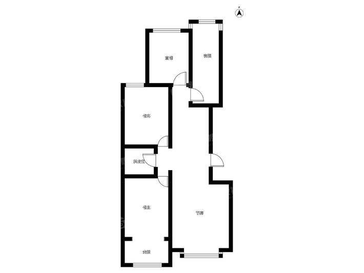 龙岸清华3室1厅1卫120㎡