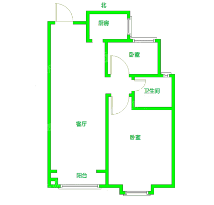 信友城市之光2室1厅1卫95㎡