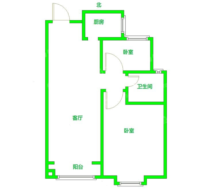 信友城市之光2室1厅1卫95㎡