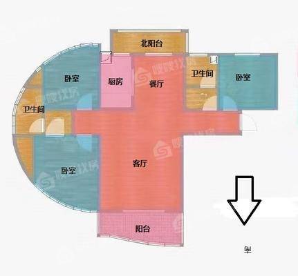 禧福荷堂D区3室2厅2卫127㎡