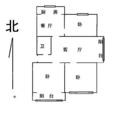 颐和家园3室1厅1卫105㎡