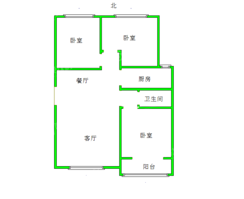 天成明月洲东区3室2厅1卫120㎡