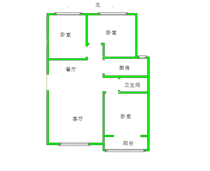 天成明月洲东区3室2厅1卫120㎡