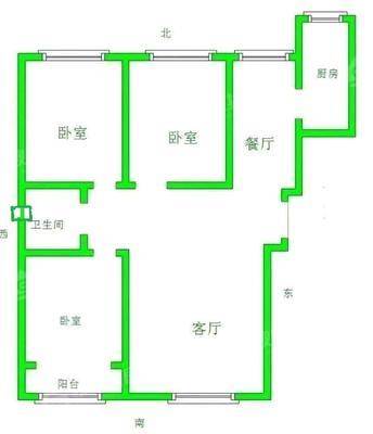 天成郡府西区3室2厅1卫117㎡
