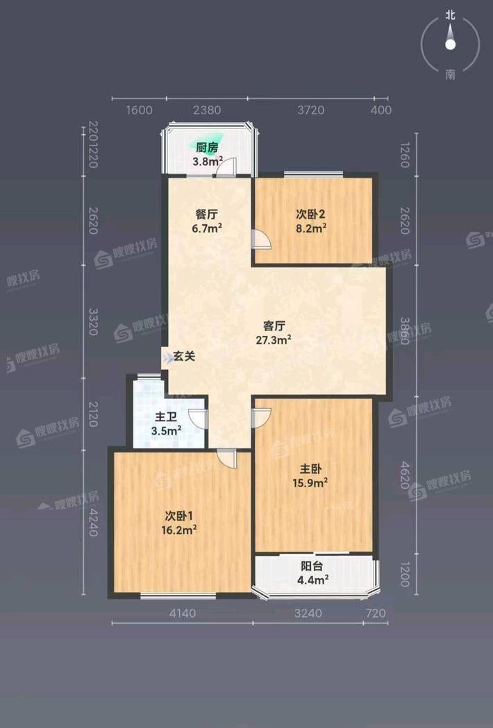 杂技团宿舍3室2厅1卫102㎡