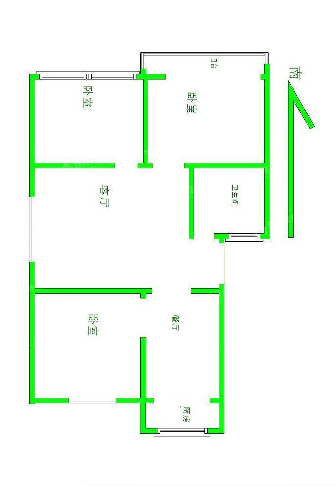 运茂小区3室1厅1卫95㎡