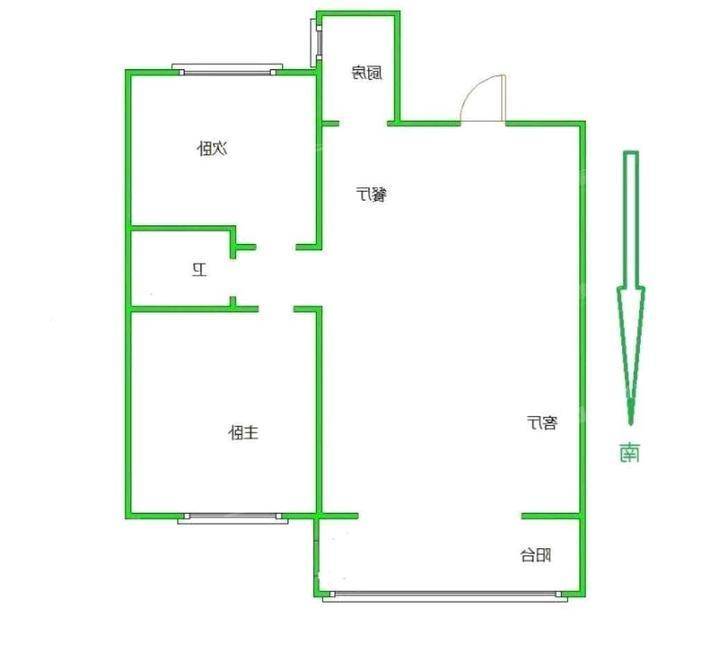 一世界书香华府2室2厅1卫91㎡