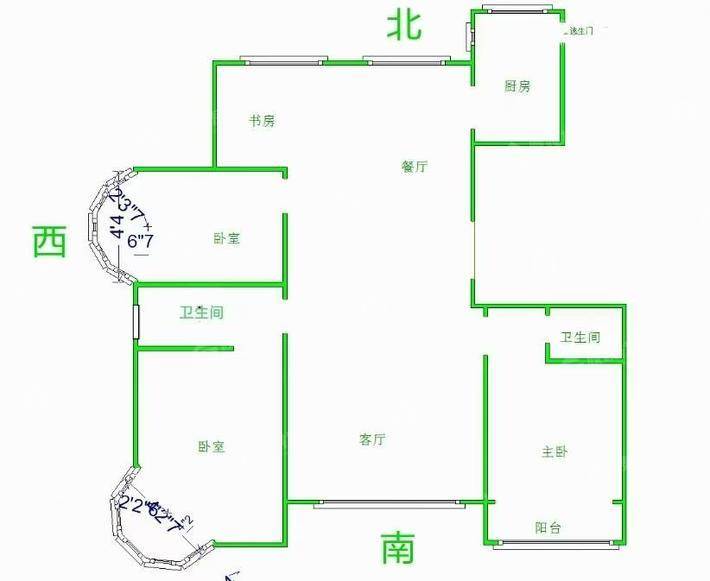 天成明月洲西区4室2厅2卫136㎡