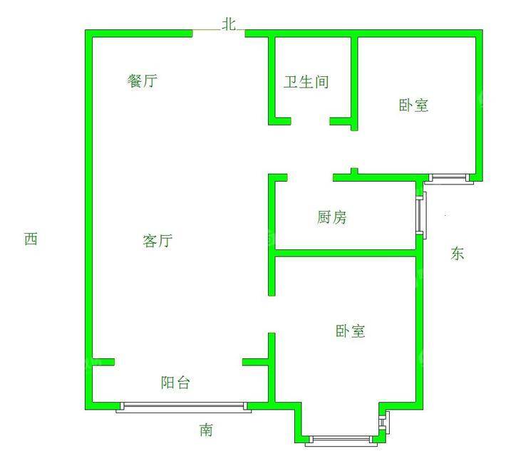 凤凰城（C区）2室2厅1卫82㎡