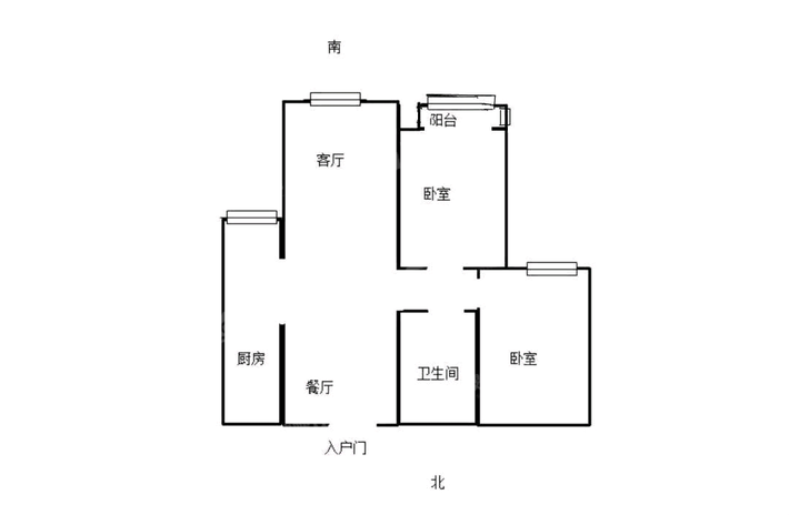 宏宇亚龙湾西区2室2厅1卫94㎡
