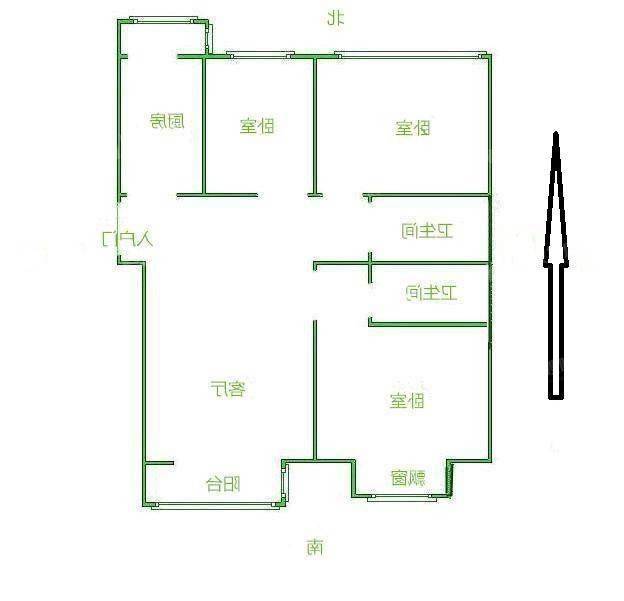 天成明月洲东区3室2厅2卫120㎡