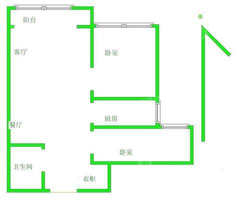 凤凰城（C区）2室2厅1卫95㎡